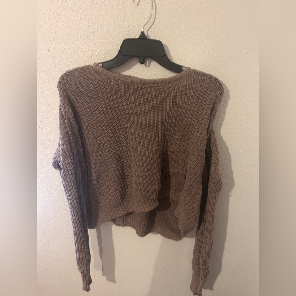 Purple knitted sweater